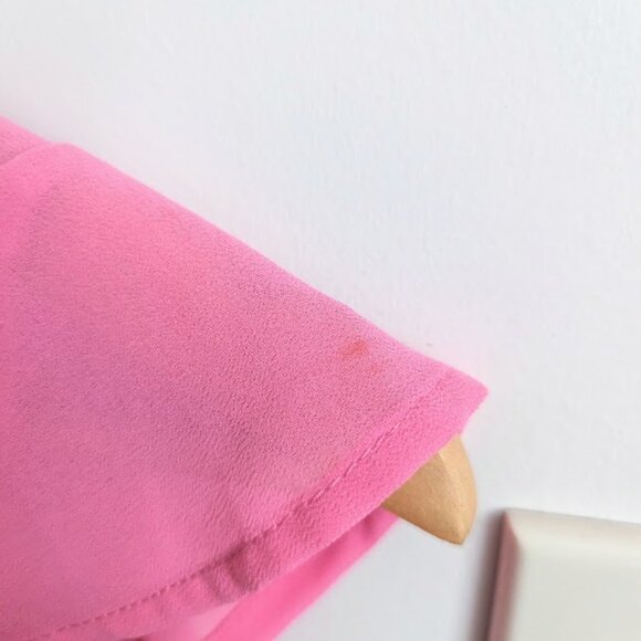 Lodys Pink Chiffon Tie Neck with Floral Lace Top - Picture 6 of 12